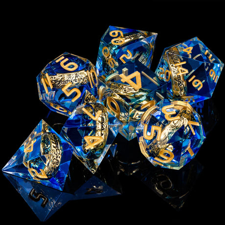 D&D Liquid Flow Core Dice & Liquid Activity Eye & Ring Sharp Edge D and D  Dungeon and Dragon Pathfinder Role Playing Games Dice