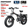 DEEPOWER 2000W Adults Electric Bike Bicycle 1000W 48V 12.8AH 20 Inch Off-Road Tire Folding Electric E Bikes Mountain Ebike