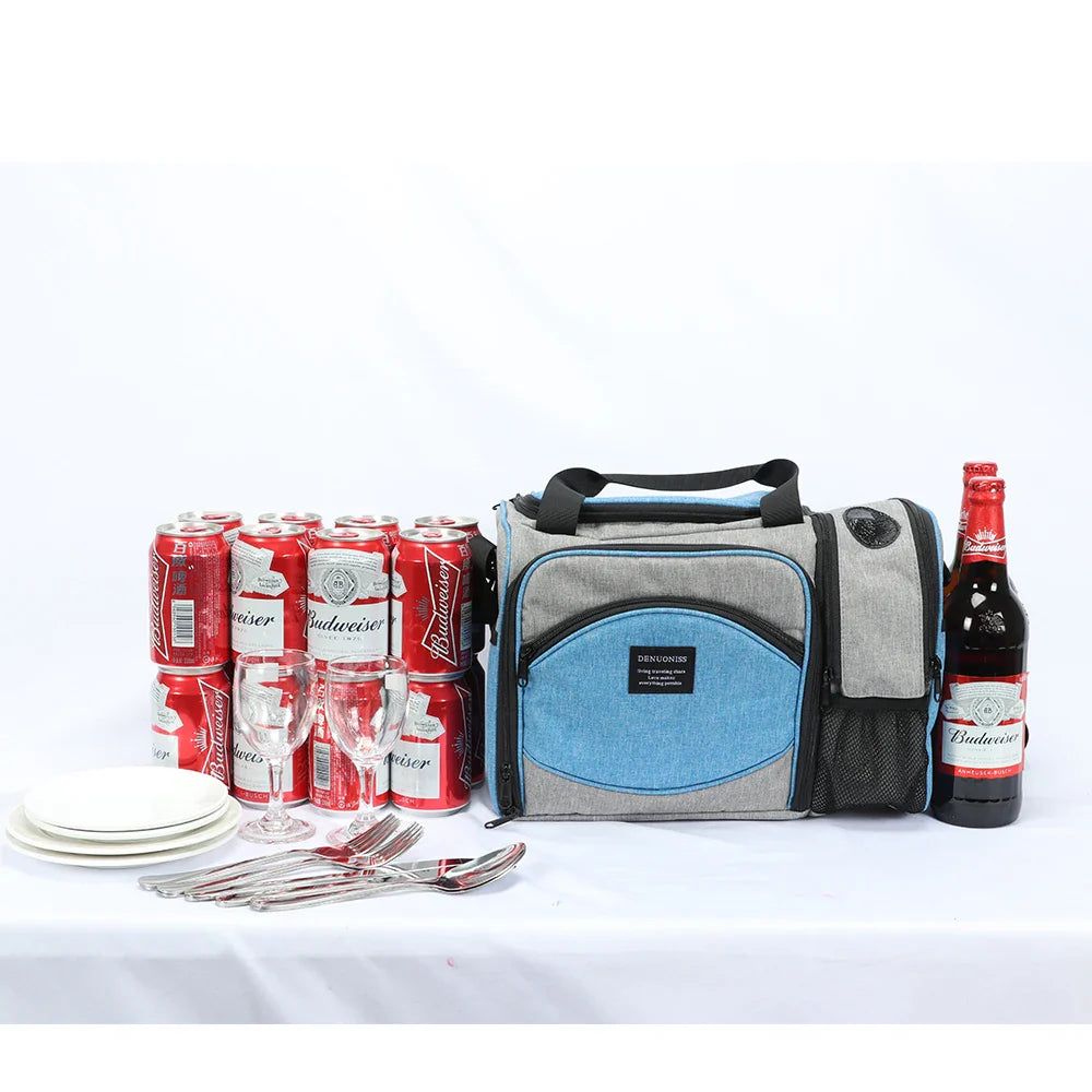 DENUONISS New 2023 Waterproof Picnic Bag Insulated Portable Fabric Thermal Cooler Bag Large Volume Storage Male Beer Wine Bag