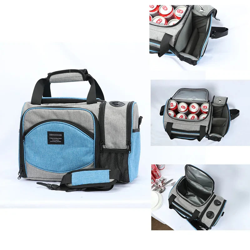 DENUONISS New 2023 Waterproof Picnic Bag Insulated Portable Fabric Thermal Cooler Bag Large Volume Storage Male Beer Wine Bag