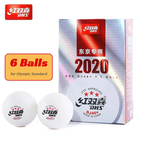 DHS DJ40+ Ping Pong Balls 3 Stars Professional Table Tennis Balls ABS New Material for Olympic Standard