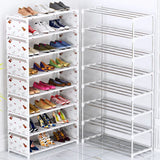 DIY Multilayer Shoes Rack Steel Tube Shoe Cabinet Hallway Entryway Storage Rack Space Saving Stand Holder Living Room Furniture