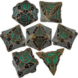 DND Dice Board Game Metal Polyhedral Dice for Dungeon and Dragons RPG Dice Set for D&D Role Playing Game D20 D12 D10 D8 D6 D4