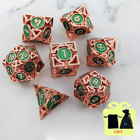 DND Dice Board Game Metal Polyhedral Dice for Dungeon and Dragons RPG Dice Set for D&D Role Playing Game D20 D12 D10 D8 D6 D4