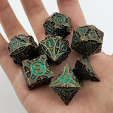 DND Dice Board Game Metal Polyhedral Dice for Dungeon and Dragons RPG Dice Set for D&D Role Playing Game D20 D12 D10 D8 D6 D4