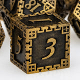 DND Dice Set Dungeon and Dragon Metal  D and D Dice Set Polyhedral Dice RPG Role Playing Games 7PCS D&D Dice D20 D12 D10 D8 D6