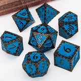 DND Dice Set Dungeon and Dragon Metal  D and D Dice Set Polyhedral Dice RPG Role Playing Games 7PCS D&D Dice D20 D12 D10 D8 D6