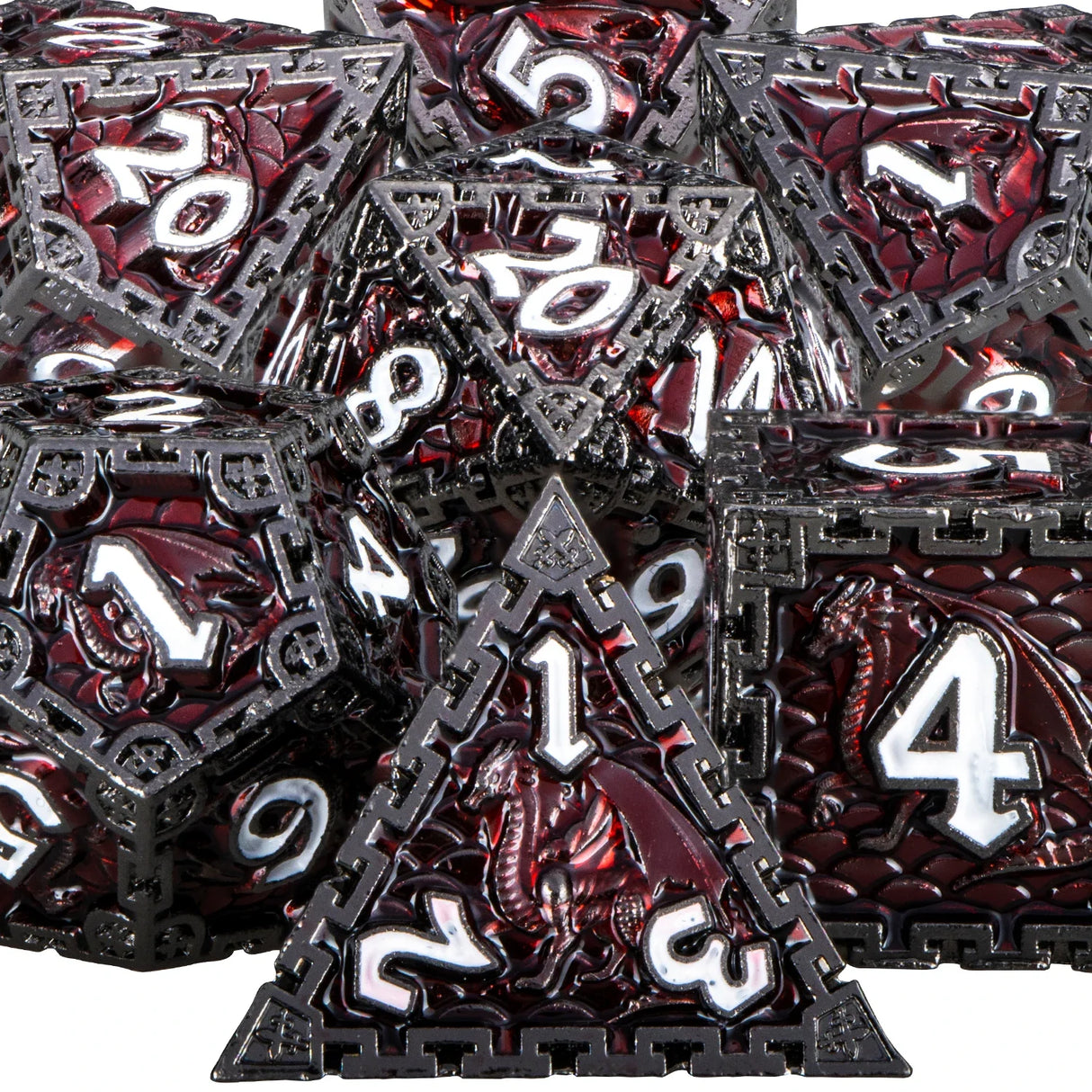 DND Metal Dice Set Dungeon and Dragon RPG Dice Polyhedral D&D Dice for RPG D+D Rolling Game Dice D and D Dice D20 D12 D10 D8 D6