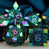 DND Metal Dice Set Dungeon and Dragon RPG Dice Polyhedral D&D Dice for RPG D+D Rolling Game Dice D and D Dice D20 D12 D10 D8 D6