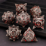 DND Metal Polyhedral Dice Set SetDungeon and Dragon Suitable for Smooth Rolling in RPG and Table Game