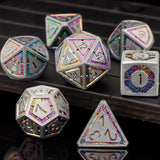 DND Metal Polyhedral Dice Set SetDungeon and Dragon Suitable for Smooth Rolling in RPG and Table Game