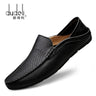 DUDELI Italian Summer Hollow Shoes Men Casual Luxury Brand Genuine Leather Loafers Men Breathable Boat Shoes Slip On Moccasins