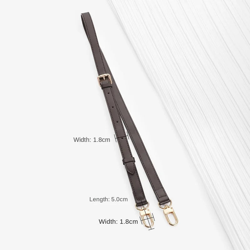 Dark Brown Replacement Leather Bag Straps for LV Speedy 20 25 30 Shoulder Straps Ajustable Crossbody Long Bags Belt Accessories