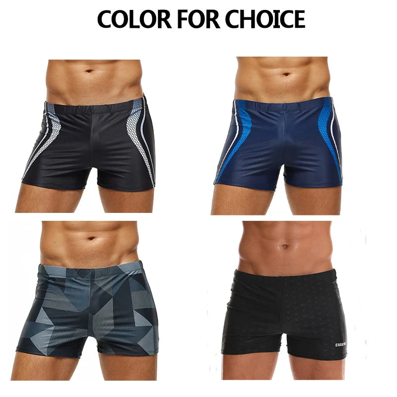 Datifer New Swimwear Male Summer Beach Surfing Fashion Swimsuit Boxer Shorts High Quality Mens Swim Trunks With Pad