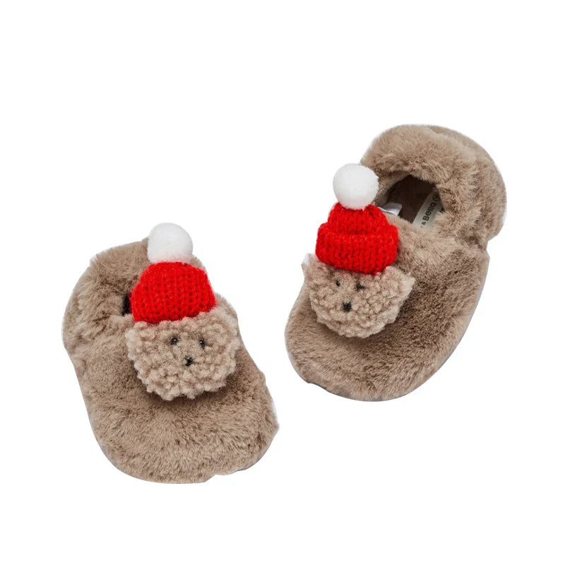 Dave Bella Children’s Baby Warm Shoes Winter Boys and Girls Cartoon Non slip Comfortable Soft Sole Plush Slippers DB4237404