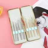 DeceMars New Eyelash Tweezers Tool Bag  Eyelash Extension Beauty Eyebrow Kit Eye Makeup Accessories Case