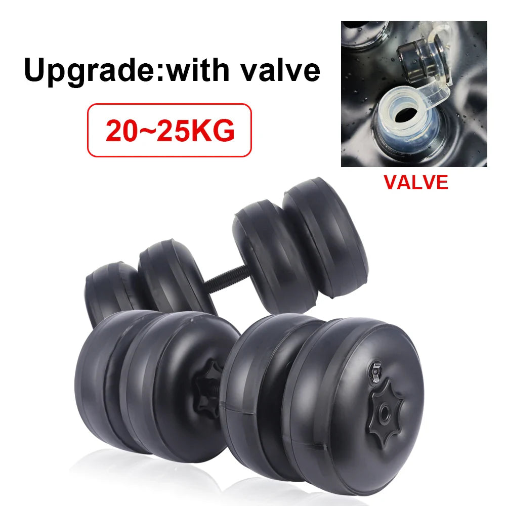 Deiris 1-35 KG Water Filled Travel Dumbbell Sets Home Gym Training Portable Fitness Adjustable Weights Water Dumbbells