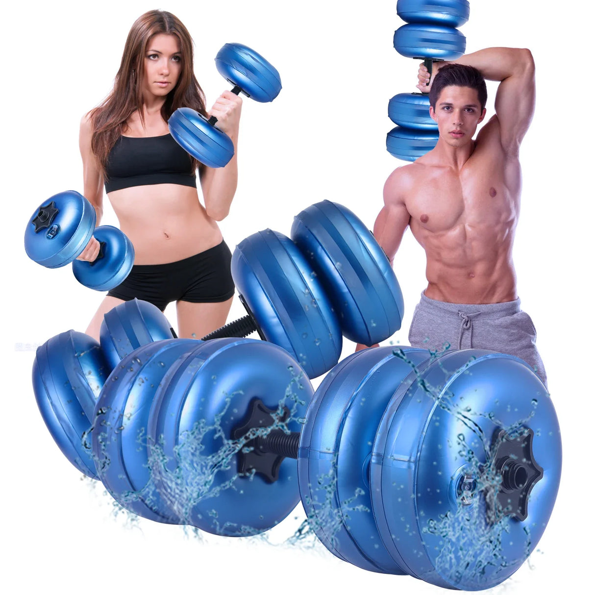 Deiris Water Filled Dumbbells Gym 1-25kg Weights Portable Adjustable Dumbbell Set For Men Women Arm Muscle Training Home Travel