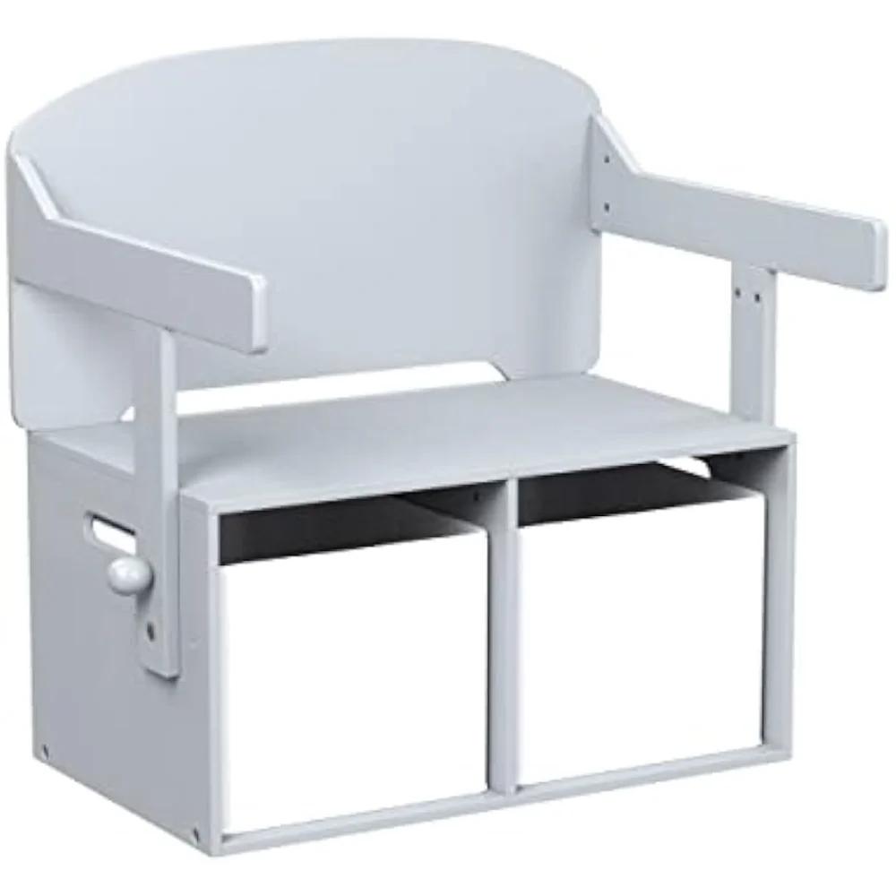 Delta Children MySize Kids Convertible Activity Bench - Greenguard Gold Certified, Grey kids table and chair set