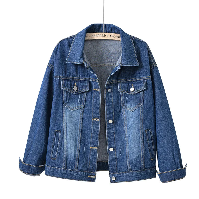 Denim Jacket Women Jeans 2024 Jean Boyfriend Jackets for Women Oversize Coat Veste Femme Purple White Yellow Mujer Red Pink Blue