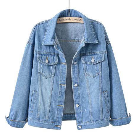 Denim Jacket Women Jeans 2024 Jean Boyfriend Jackets for Women Oversize Coat Veste Femme Purple White Yellow Mujer Red Pink Blue