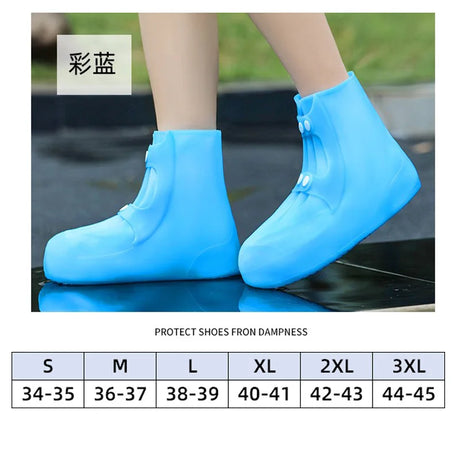 Designer Two Tone Shoe Covers Waterproof Overshoes Washable Anti Skid Shoe Covers With Button White Durable Shoe Covers Galoshes