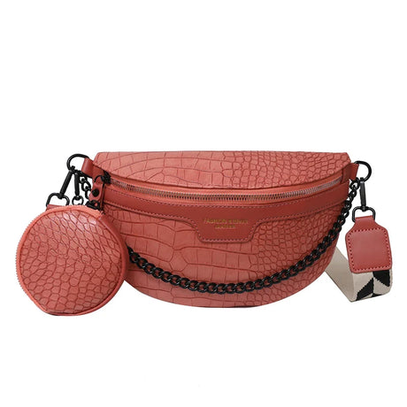 Designer Woman Waist Bag Quality Leather Fanny Pack Coin Purse Fashion Brand Ladies Belt Bag Luxury Shoulder Crossbody Chest Bag