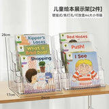 Desktop Bookshelf Kids Picture Book Storage Accessories Small Magazine Rack Acrylic Transparent Tree Estante Home Furniture WKBS