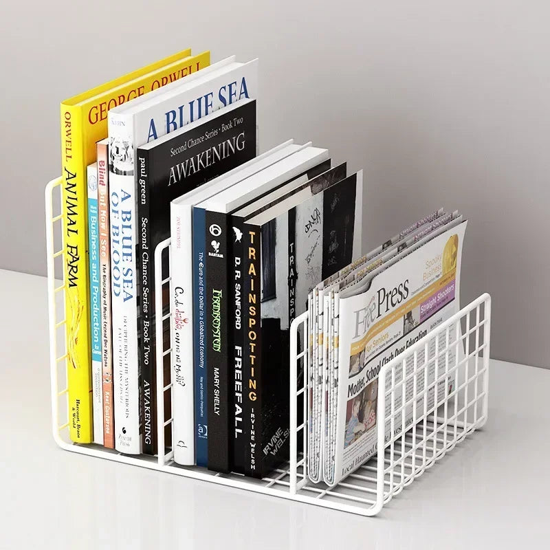 Desktop Bookshelf, Student Book Storage Rack, Bedside Table, Bay Window, Ins Office Magazine Storage and Organization Rack