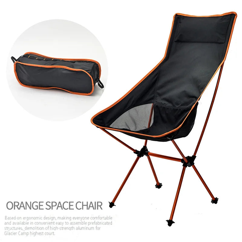 Detachable Portable Folding Moon Chair Outdoor Camping Chairs Beach Fishing Chair Ultralight Travel Hiking Picnic Seat Tools