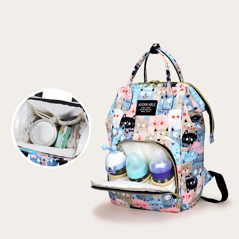 Diaper Bag Backpack Maternity Bag For Baby Fashion Large Capacity Printed Mommy Bag Multifunction Diaper Bags For Mom