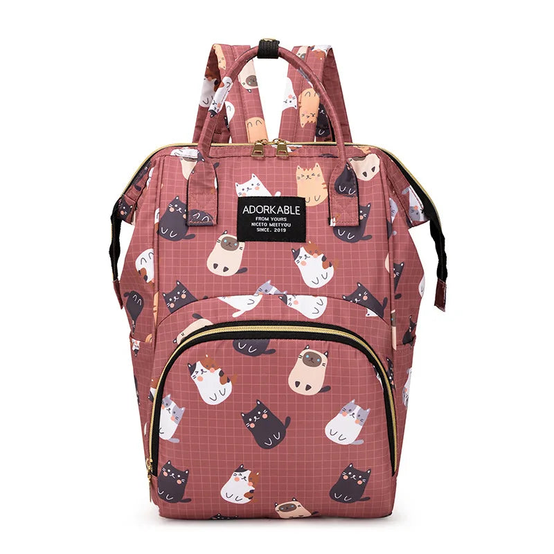 Diaper Bag Backpack Maternity Bag For Baby Fashion Large Capacity Printed Mommy Bag Multifunction Diaper Bags For Mom