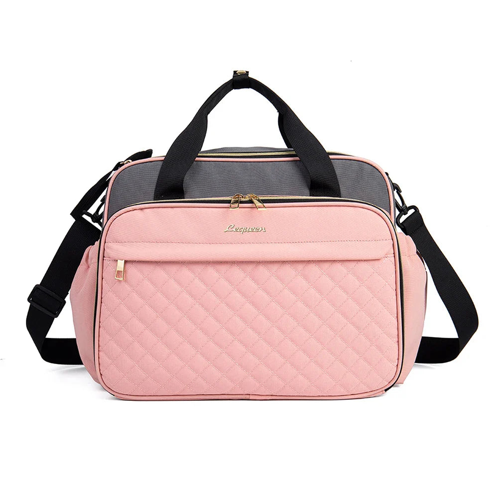 Diaper Bag Nursing Bag Mummy Maternity Nappy Pink Gray Large Capacity Baby Diaper Bag Travel Backpack for Baby Care Mummy Bag