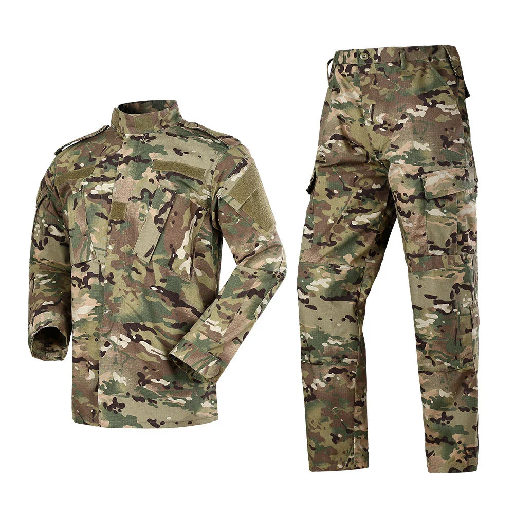 Digital Woodland Military Combat Uniform Shirt Pant Tactical Outdoor Army Training Suit Hunting Working Clothes Military Uniform