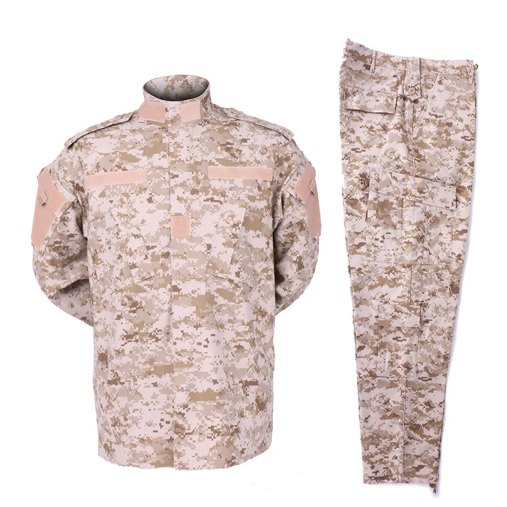 Digital Woodland Military Combat Uniform Shirt Pant Tactical Outdoor Army Training Suit Hunting Working Clothes Military Uniform