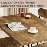 Dining Table Set 5 Piece Dinette with Chairs for Kitchen, Breakfast Nook and Small Space, Brown, Table & Chair for 4