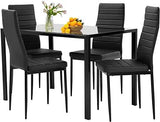 Dining Table Set, Traditional 2/4/5-Piece Wood & Metal Dining , Suitable for Kitchen, Dining Room, Indoor Patio Furniture