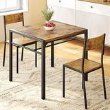 Dining Table Set, Traditional 2/4/5-Piece Wood & Metal Dining , Suitable for Kitchen, Dining Room, Indoor Patio Furniture