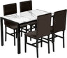 Dining Table Set, Traditional 2/4/5-Piece Wood & Metal Dining , Suitable for Kitchen, Dining Room, Indoor Patio Furniture