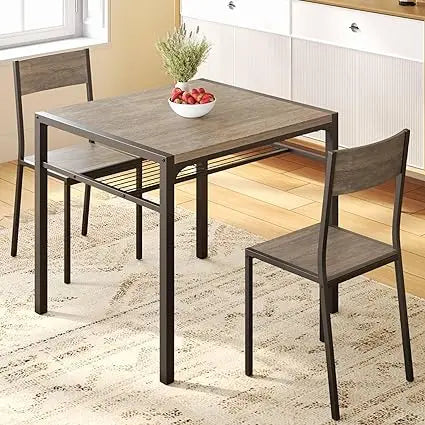 Dining Table Set, Traditional 2/4/5-Piece Wood & Metal Dining , Suitable for Kitchen, Dining Room, Indoor Patio Furniture