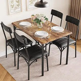 Dining Table Set, Traditional 2/4/5-Piece Wood & Metal Dining , Suitable for Kitchen, Dining Room, Indoor Patio Furniture