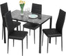 Dining Table Set, Traditional 2/4/5-Piece Wood & Metal Dining , Suitable for Kitchen, Dining Room, Indoor Patio Furniture