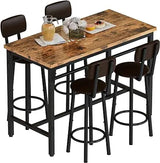 Dining Table Set, Traditional 2/4/5-Piece Wood & Metal Dining , Suitable for Kitchen, Dining Room, Indoor Patio Furniture