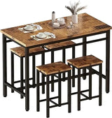 Dining Table Set, Traditional 2/4/5-Piece Wood & Metal Dining , Suitable for Kitchen, Dining Room, Indoor Patio Furniture