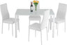 Dining Table Set, Traditional 2/4/5-Piece Wood & Metal Dining , Suitable for Kitchen, Dining Room, Indoor Patio Furniture