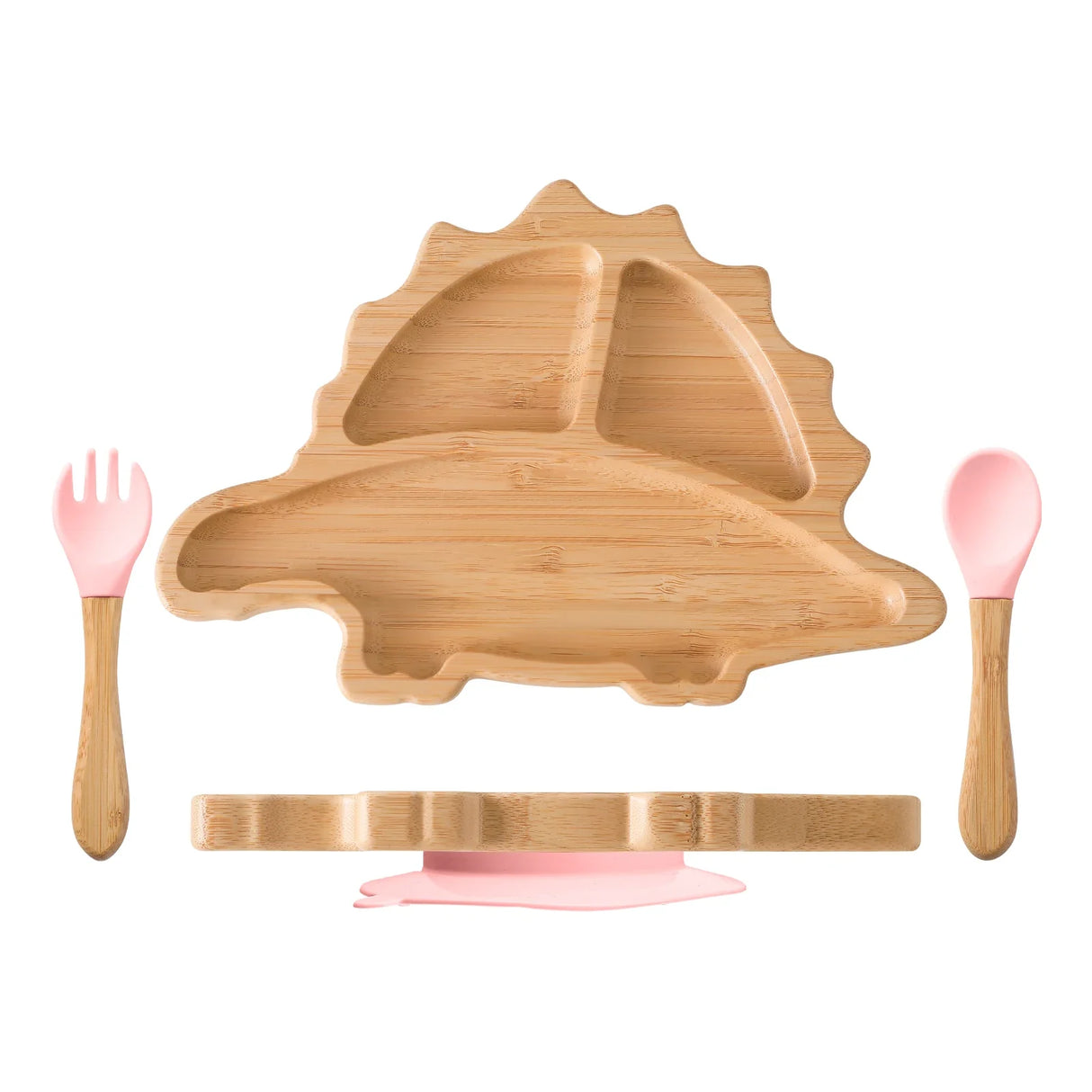 Dinosaur Baby Feeding Set Dinnerware Plates Newborn Bamboo Dishes Items Bebe Tableware for Stuff Accessory Kids Food Storage New