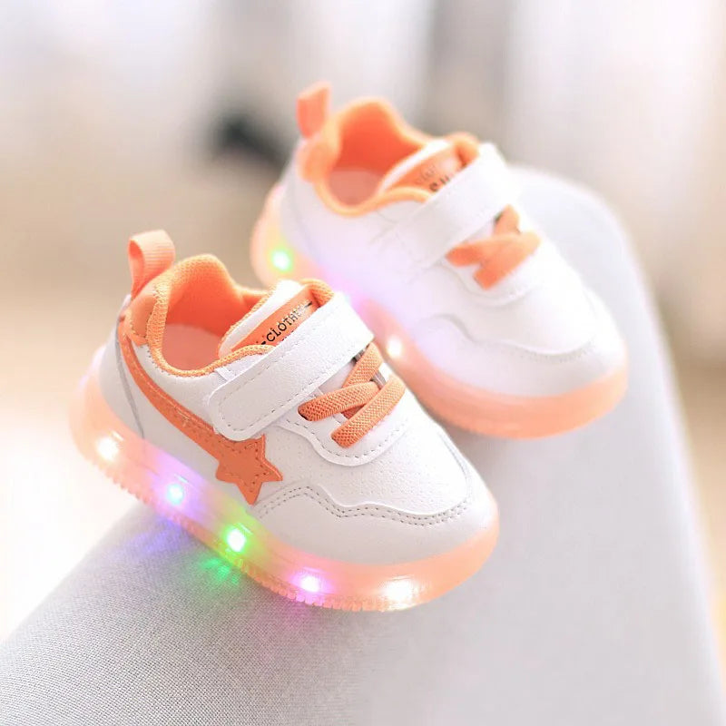 Discounted Baby Led Lights Shoes High Quality Girls Boys Soft Bottom Sneakers Sports Running Excellent First Walkers Infant