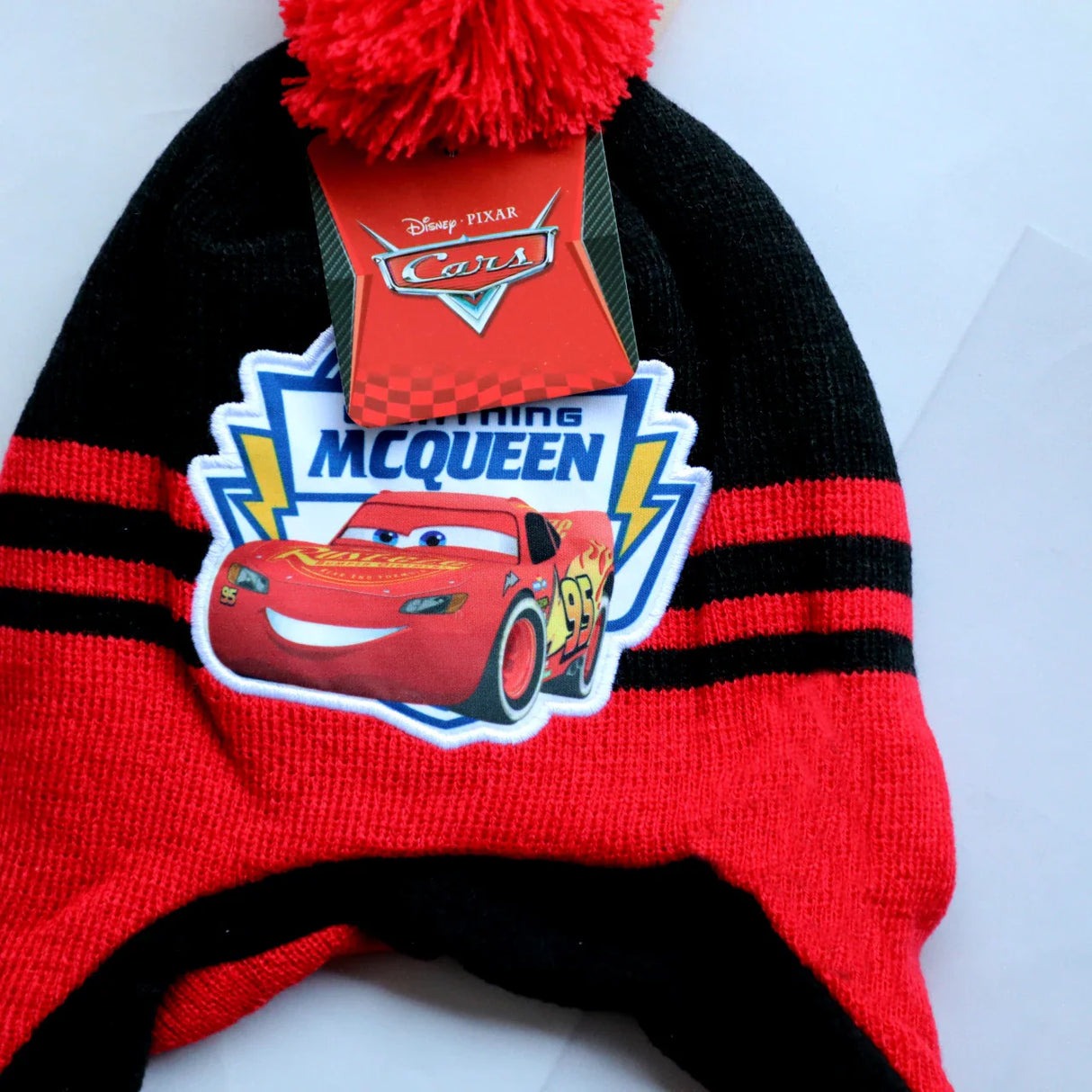 Disney Autumn Winter Cute Children Cars Cartoon Scarf Hat glove three-piece Warm Boy Girl Plush ear protection cap Child hat