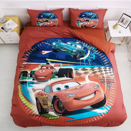 Disney Bedding Set McQueen Car Spiderman Duvet Cover Sets Single Twin Size for Baby Children Girls Bed Birthday Gifts