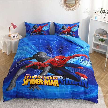 Disney Bedding Set McQueen Car Spiderman Duvet Cover Sets Single Twin Size for Baby Children Girls Bed Birthday Gifts